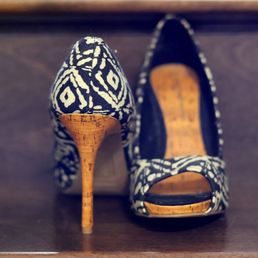 Peep toe heels